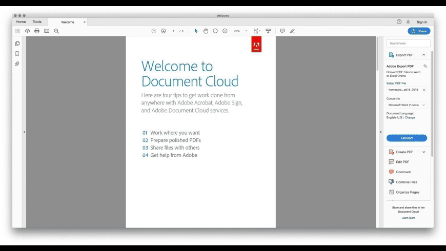 can a document be signed in adobe reader for imac